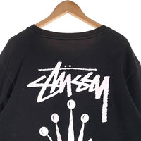 STUSSY ステューシー ロゴ 王冠 バックプリント クルーネックスウェット ブラック Z3000SAS19 Size L 福生店