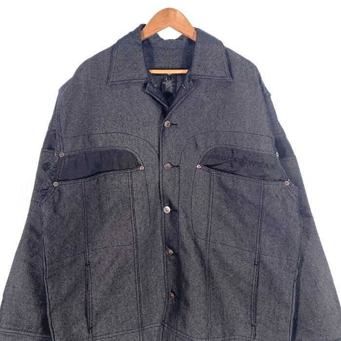 ROCAWEAR ロカウェア ブラックデニム 切替 トラッカージャケット