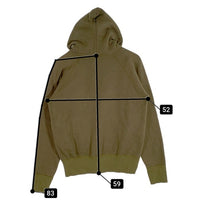 COLIMBO コリンボ プルオーバースウェットパーカー オリーブ ラグランスリーブ Size M 福生店