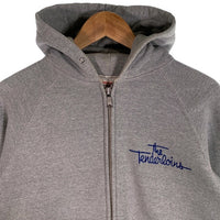 TENDERLOIN テンダーロイン T-ZIP UP PARKA ジップアップスウェットパーカー グレー ラグランスリーブ ロゴ刺繡 Size L 福生店
