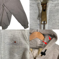 90-00's Carhartt カーハート ジップアップ スウェットパーカー 裏サーマル グレー K129 ASH メキシコ製 Size XL-R 福生店