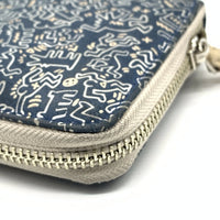 INDEN-YA インデンヤ Keith Hering キース・ヘリング 束入F ラウンドファスナー 長財布 ネイビー 印傳屋 福生店