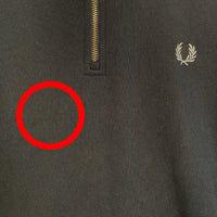 FRED PERRY フレッドペリー Half Zip Sweatshirt ハーフジップスウェットシャツ ネイビー M3574 Size L 福生店