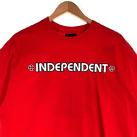 00's INDEPENDENT TRUCKS インディペンデント トラックス 半袖 Tシャツ レッド Size L 福生店