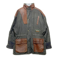 LAKELAND レイクランド レザー切替 中綿ジャケット グレー size44 瑞穂店