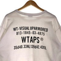 WTAPS ダブルタップス 18SS DESIGN LS SPEC TEE バックプリント ロングスリーブTシャツ ホワイト 181ATDT-CSM15 Size 03 福生店