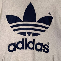 80-90's adidas アディダス トレフォイルプリント プルオーバースウェットパーカー オートミール デサント 日本製 Size L 福生店