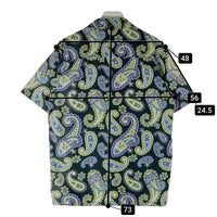 HUF ハフ ペイズリー オープンカラー 半袖シャツ ブラック×グリーン×パープル sizeM 瑞穂店