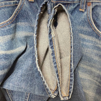 CELINE セリーヌ W BF 007 N726 365M 07DU ボタンフライ ストレートデニムパンツ ジーンズ インディゴ USED加工 Size 31 瑞穂店