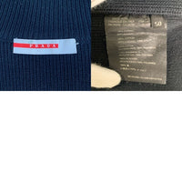 PRADA SPORT プラダスポーツ ナイロン切替 ジップアップ コットンリブ ブルゾン ブラック Size 50 福生店