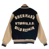 COLIMBO コリンボ Sprit Mound Sports Jacket 袖レザー ジップアップ スタジャン ネイビー Size M 福生店