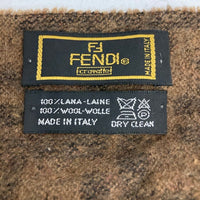 FENDI フェンディ ズッカ柄 ウール マフラー ブラウン 瑞穂店