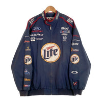 MILLER LITE ミラーライト NASCAR ナスカー ジップアップ レーシング ジャケット ネイビー Size XL 福生店