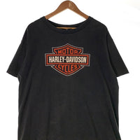 90's~ HARLEY DAVIDSON ハーレーダビッドソン バー&シールド イーグル プリントTシャツ ブラック 1999コピーライト Size XL 福生店
