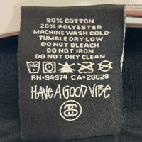 STUSSY ステューシー USA製 前後ショーンフォント プルオーバーパーカー ブラック sizeL 瑞穂店