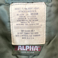 ALPHA INDUSTRIES アルファインダストリーズ USA製 80's 初期タグ IDEAL N-2B フライトジャケット カーキ sizeM 瑞穂店