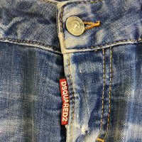 DSQUARED2 ディースクエアード S72LB0075-S30342 JENNIFER JEANS ダメージ加工ペイント デニムパンツ ジェニファー インディゴ size36 瑞穂店