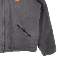 Carhartt カーハート ウォッシュド ダック地 ジップアップジャケット 内ボア フェードブラック J141-029 Size XL 福生店