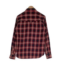 THE FLAT HEAD フラットヘッド 長袖 オンブレチェック ウエスタンシャツ ネイティブ柄 レッド CW-44W Size 38 福生店
