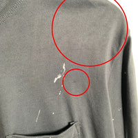 NUMBER (N)INE ナンバーナイン HAND PAINTED BASIC HEM PRINTED POCKET L/S T-SHIRT ハンドペイント ベーシックワンポイント ロゴプリント ポケット 長袖 Tシャツ ロンT チャコール Size L 福生店