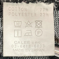 CALEE キャリー パイル 市松模様 オープンカラー 半袖シャツ ブラック sizeL 瑞穂店