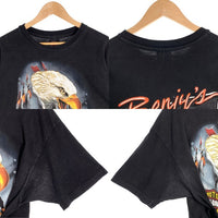 90's HARLEY-DAVIDSON ハーレーダビッドソン イーグル エンブレム バイク プリントTシャツ ブラック USA製 Size XL 福生店