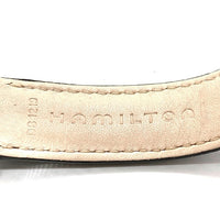 HAMILTON ハミルトン ベンチュラ SS QZ クォーツ腕時計 メンズ シルバー 黒文字盤 レザーベルト H244112 瑞穂店