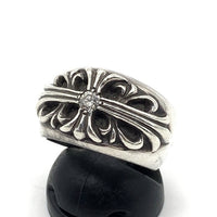 Chrome Hearts クロムハーツ FLORAL CROSS RING DMND フローラルクロスリング ダイヤ Size 15号 福生店