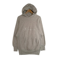 90's Champion チャンピオン ロゴ刺繡 リバースウィーブ プルオーバースウェットパーカー アッシュグレー USA製 トリコ刺繡 Size L 福生店