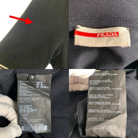 PRADA SPORT プラダスポーツ 鹿の子 ポロシャツ 半袖 ブラック コットン SJ887 2011 Size M 福生店