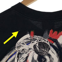 90's NIKE ナイキ AIR JORDAN エアジョーダン プリントTシャツ ブラック イラスト 銀タグ Size L 福生店