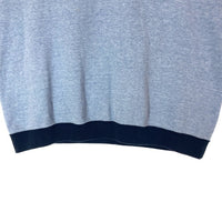 A BATHING APE アベイシングエイプ 初期タグ サルワッペン リンガー 半袖スウェットトレーナー ブルー sizeM 瑞穂店