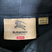 SUPREME シュプリーム BURBERRY バーバリー 22SS Box Logo Hooded Sweatshirt ボックスロゴ プルオーバー フーディー パーカー ブラック カナダ製 Size S 福生店