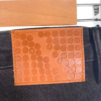 Mutimer ペンキ加工 ブラックデニム ワイドパンツ 裾カットオフ Size 32 福生店