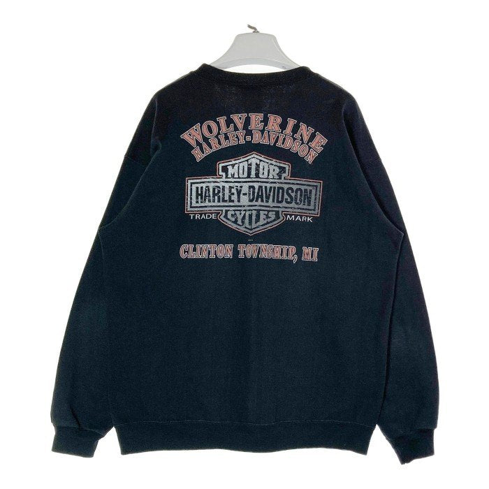 HARLEY DAVIDSON ハーレーダビッドソン スウェット トレーナー プリント ブラック Size L 瑞穂店