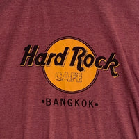 90-00's Hard Rock Cafe ハードロックカフェ BANKOK プリントTシャツ バーガンディー Size L 相当 福生店