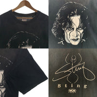 90's STING スティング フェイスプリント Tシャツ ブラック GILDAN Size XL 福生店