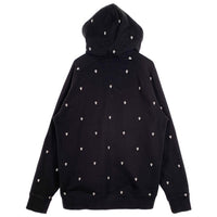 00's STUSSY ステューシー Skull Patterned Full Zip Hoodie フルジップパーカー フーディー ブラック Size XL 福生店