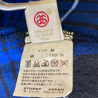 STUSSY ステューシー ネルシャツ チェック柄 ブルー sizeL 瑞穂店