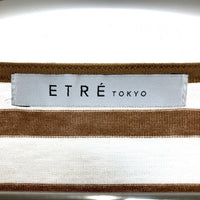 ETRE TOKYO エトレトウキョウ 1222512098-0 MIXボーダートップス ホワイトxベージュ sizeF 瑞穂店