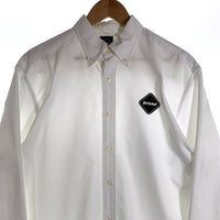 F.C.R.B. F.C.Real Bristol エフシーレアルブリストル COOLMAX EMBLEM BIG B.D. SHIRT 長袖 ボタンダウン シャツ ホワイト FCRB-232073 Size XL 福生店