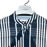 AMERI アメリ 02110441320 STRIPE SCARF BLOUSE ブラウス ネイビー sizeF 瑞穂店