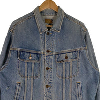 90's Lee リー デニムジャケット インディゴ レザーパッチ Size L 相当 福生店