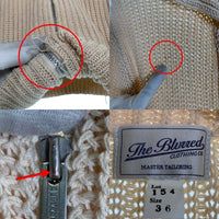 The Blurred Clothing ブラードクロージング ジップアップ ニットセーター アイボリー Lot154 Size 36 福生店