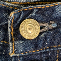 DENIME ドゥニーム 紙パッチ テーパードデニムパンツ USED加工 インディゴ オリゾンティ ボタンフライ Size 34×31 福生店