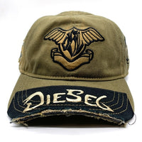 DIESEL ディーゼル C-PATCHY シーパッチー ベースボールキャップ ダメージ加工 オリーブ A24140 Size 2 福生店