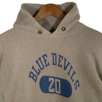 70's Champion チャンピオン BLUE DEVILS リバースウィーブ プルオーバースウェットパーカー オートミール 赤単色タグ Size M 福生店
