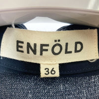 ENFOLD エンフォルド 3009S233-0340 ダブルクロスシャツオールインワン ネイビー size36 瑞穂店