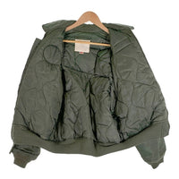 70's CWU-45/P FILAMENT NYLON ミリタリー フライトジャケット カスタムワッペン TOM CAT グリーン 78年会計 民間品 Size L 福生店