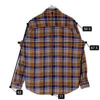 Sears シアーズ チェック ネルシャツ ネイビー×ブラウン sizeXL 瑞穂店